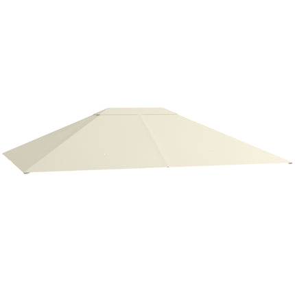 3 x 4m Gazebo Canopy Replacement Cover, Gazebo Roof Replacement (TOP COVER ONLY), Cream White