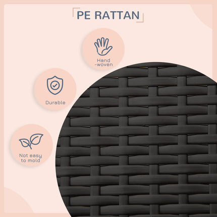 Elevated Rattan Dog House with Canopy and Removable Cushion for Small & Medium Dogs 98x69x73cm - Grey
