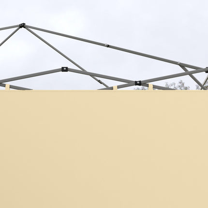 Set of 2 Gazebo Side Panels with Zipped Doors for 3x3m & 3x6m Canopies - Beige
