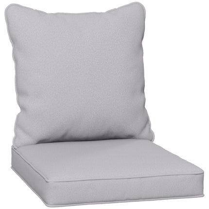 1-Piece Patio Chair Back and Seat Cushion Replacement Set - Light Grey