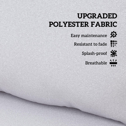 1-Piece Patio Chair Back and Seat Cushion Replacement Set - Light Grey