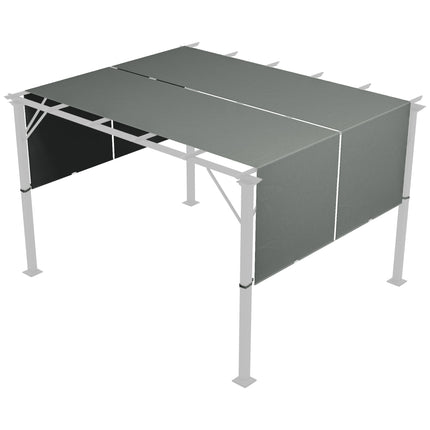 2 Pcs UV Protection Replacement Canopy for 3x3m Pergola - Dark Grey