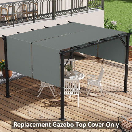 2 Pcs UV Protection Replacement Canopy for 3x3m Pergola - Dark Grey