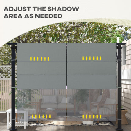 2 Pcs UV Protection Replacement Canopy for 3x3m Pergola - Dark Grey