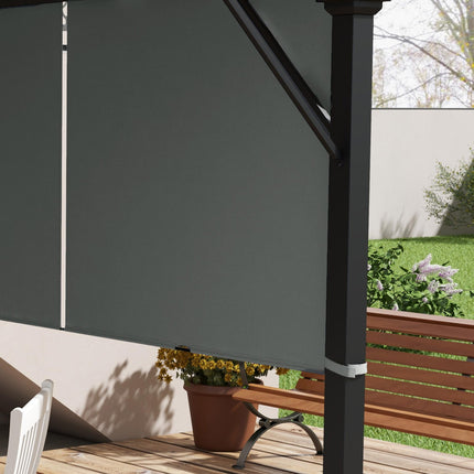 2 Pcs UV Protection Replacement Canopy for 3x3m Pergola - Dark Grey