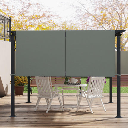 2 Pcs UV Protection Replacement Canopy for 3x3m Pergola - Dark Grey