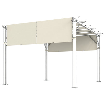 Set of 2 UV Protection Pergola Replacement Canopies for 3x3m Pergola - Cream White