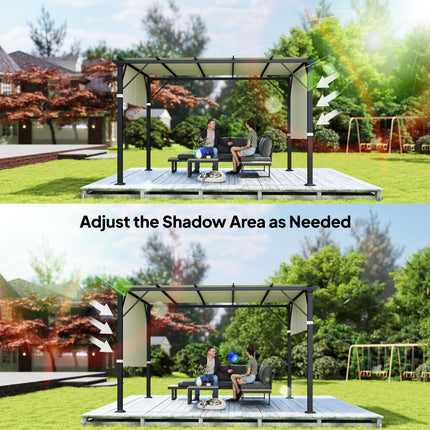 Set of 2 UV Protection Pergola Replacement Canopies for 3x3m Pergola - Cream White
