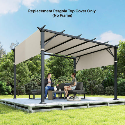Set of 2 UV Protection Pergola Replacement Canopies for 3x3m Pergola - Cream White