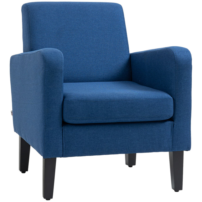 Modern Accent Chair with Comfortable Seating for Living Room - Blue