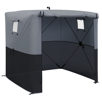 Pop-Up Gazebo 2x2m UV30+ Sun Shelter with Mesh Windows - Black