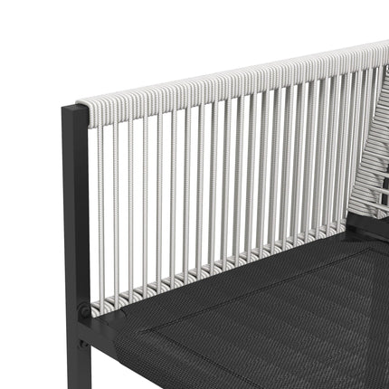 5 Piece Metal Outdoor Dining Set with Folding Chairs - Light Grey