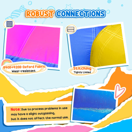 5 in 1 Bouncy Castle for Kids 3-8 Years with Blower - Multicoloured