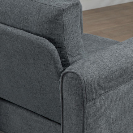 Vintage Upholstered Accent Chair with Cushion for Comfort - Grey