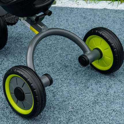 Kids Adjustable Seat Tricycle with Bell and Basket for Ages 2-5 Years - Black