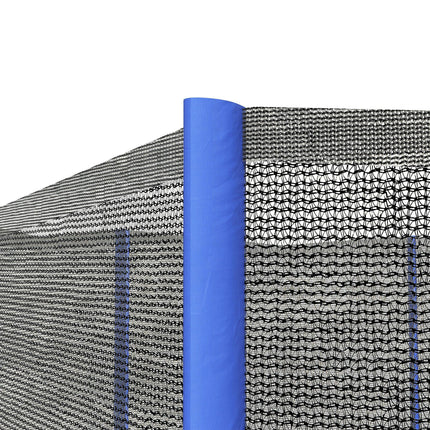 8ft Trampoline Replacement Net with 6 Plastic Pole Covers and Zipped Entrance - Blue