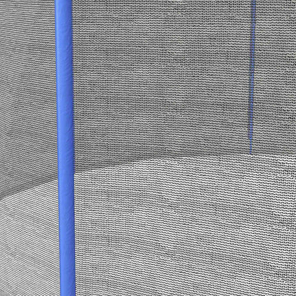 8ft Trampoline Replacement Net with 6 Plastic Pole Covers and Zipped Entrance - Blue