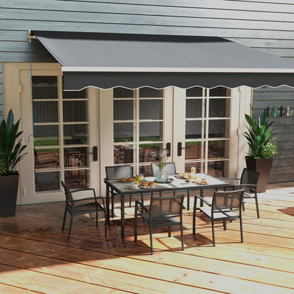 7 Piece Garden Dining Set with Breathable Mesh Chairs for 6 - Grey