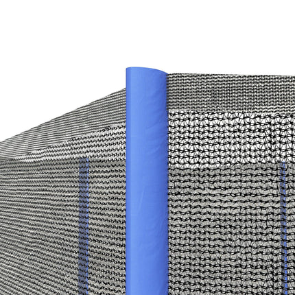 10ft Trampoline Replacement Net with 6 Pole Covers and Zipped Entrance - Blue