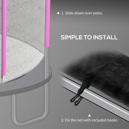 10ft Trampoline Net Replacement with 6 Plastic Pole Covers, Weather-Resistant Trampoline Net Replacement With 6 Plastic Pole Covers Weather Resistant Tr 2