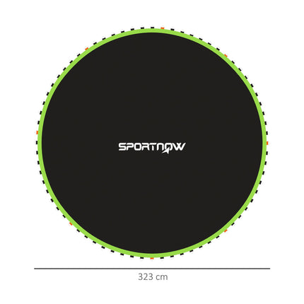 Replacement 12ft Trampoline Mat with 72 V-Hooks and Spring Pull Tool for 14cm Springs - Green