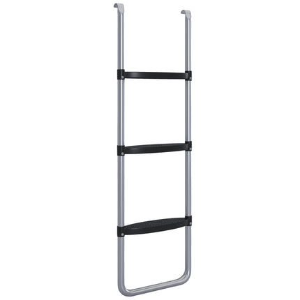 Galvanised Steel 2-3 Step Trampoline Ladder for 6-16ft Trampolines - Silver Tone