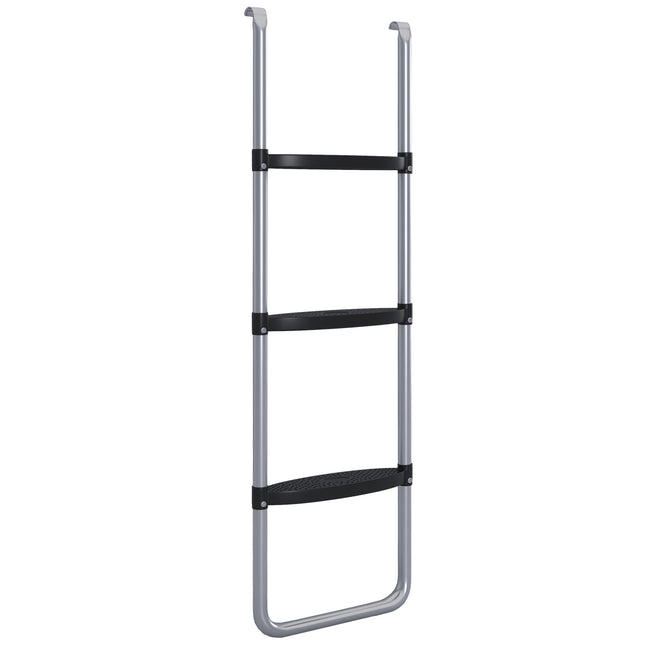 Galvanised Steel 2-3 Step Trampoline Ladder for 6-16ft Trampolines - Silver Tone