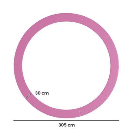 10FT Trampoline Spring Cover Replacement Pad with Elastic Cord Waterproof UV Resistant - Pink