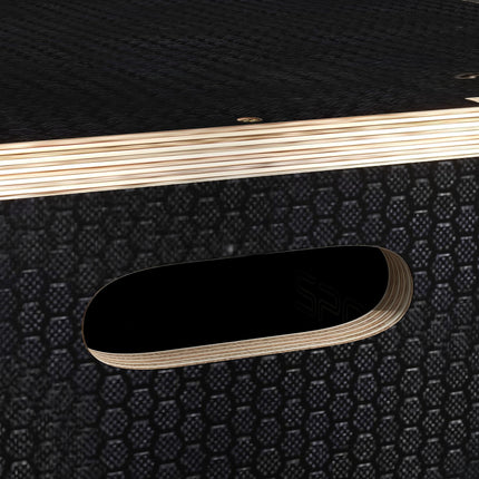 3 Piece Adjustable Wooden Step Up Box Set for Home Gym - Black