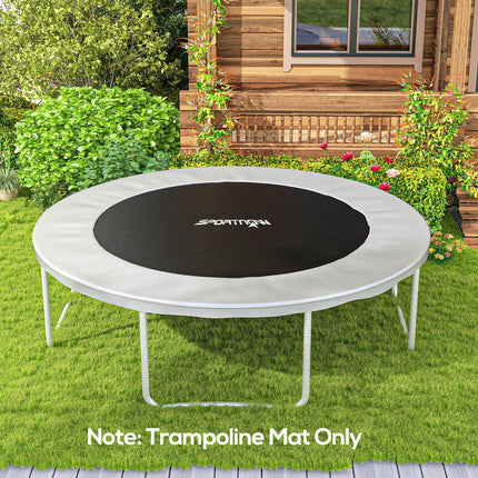 10ft Replacement Trampoline Mat with 54 V-Hooks and Spring Pull Tool for 14cm Springs - Black