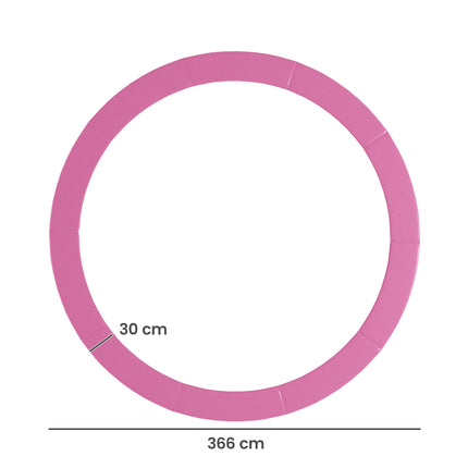 12FT Trampoline Spring Cover with Elastic Cord, Waterproof, UV & Tear Resistant - Pink