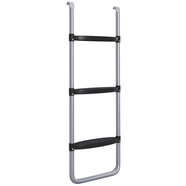 Galvanised Steel 2/3 Step Trampoline Ladder for 6-16ft Trampolines - Silver Tone