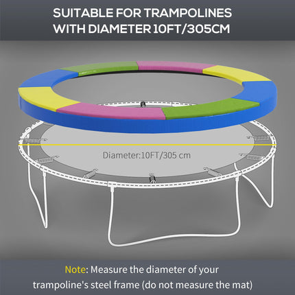10FT Trampoline Spring Cover, Plastic Trampoline Pad Replacement with Elastic Co