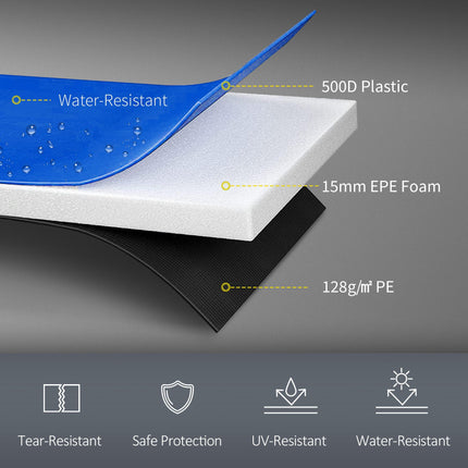 10FT Trampoline Spring Cover, Plastic Trampoline Pad Replacement with Elastic Co