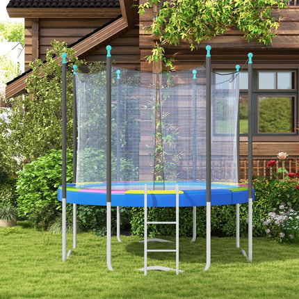 12FT Trampoline Spring Cover Replacement Pad with Elastic Cord - Multi-Colored