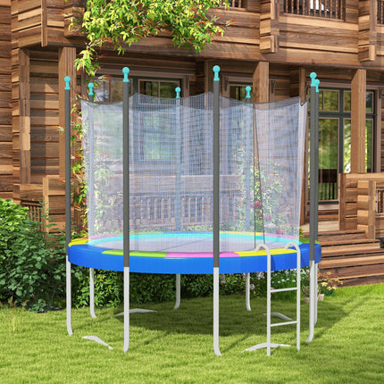 12FT Trampoline Spring Cover Replacement Pad with Elastic Cord - Multi-Colored