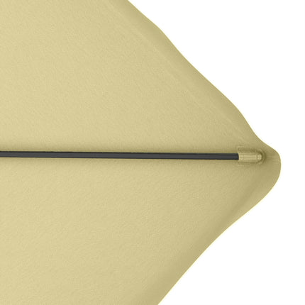 2.5m Square Cantilever Garden Parasol with Ruffled Canopy - Beige