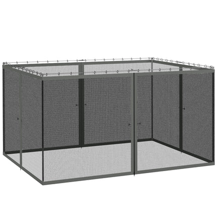 352 x 207cm Universal Replacement Mesh Sidewall Netting for Patio Gazebos and Canopy Tents, (Sidewall Only) Dark Grey