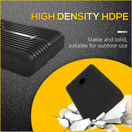 Heavy Duty Plastic Parasol Base with Wheels, Water & Sand Fillable - Black