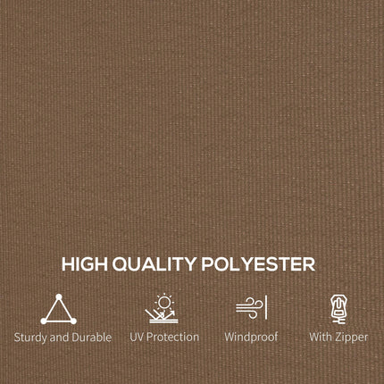 Set of 4 Polyester Gazebo Replacement Walls for 3x4m Gazebo - Dark Brown