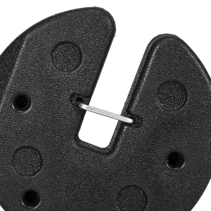 12KG Gazebo Weights Set of 4 with Reinforced Pins and Carry Belt for Canopies Marquees Tents - Black