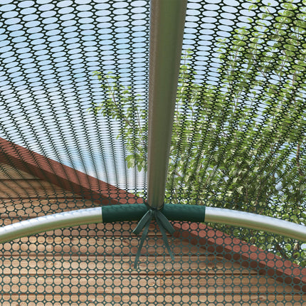 Mini Polytunnel Greenhouse 120 x 120cm with Zipped Door - Green