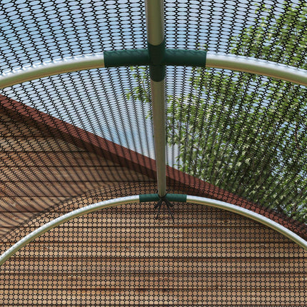 Galvanised Steel Fruit Cage with Zipped Door 1.2x2.4x1.9m - Black