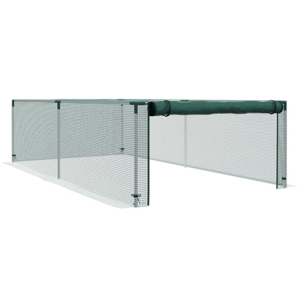 8 Ft x 4 Ft Steel Plant Protection Cage with Zipped Door - Green
