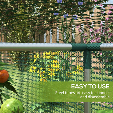 8 Ft x 4 Ft Steel Plant Protection Cage with Zipped Door - Green