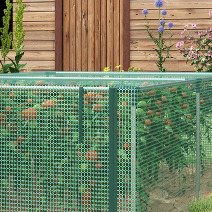 8 Ft x 4 Ft Steel Plant Protection Cage with Zipped Door - Green
