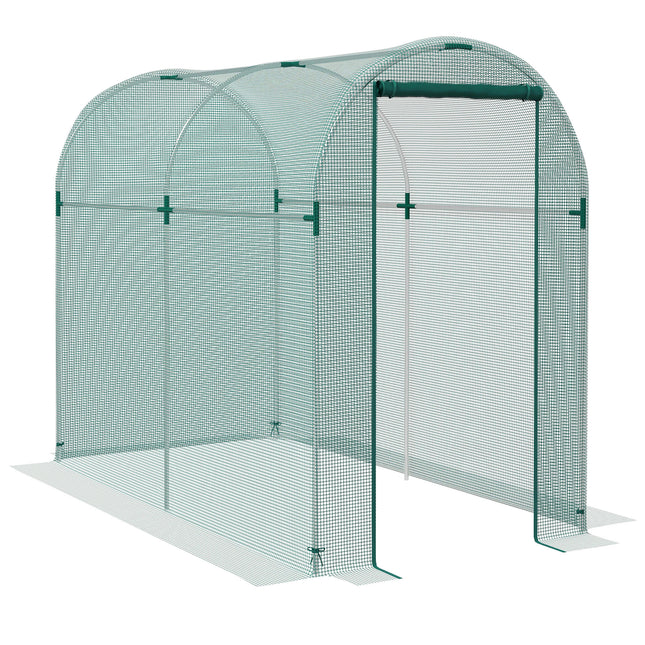 Mini Polytunnel Greenhouse 240 x 120cm - Green