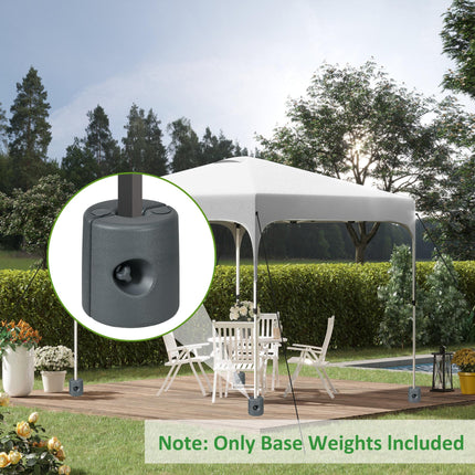 HDPE Tent Weights Set of 4, Canopy Weights, Fill with Water or Sand, 48KG