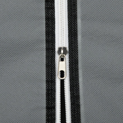 Portable Fabric Wardrobe with 5 Compartments & Hanging Rail - Dark Grey