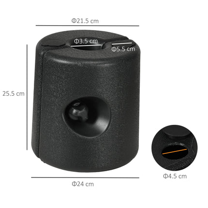 HDPE Tent Weights Set of 4, Canopy Weights, Fill with Water or Sand, 48KG